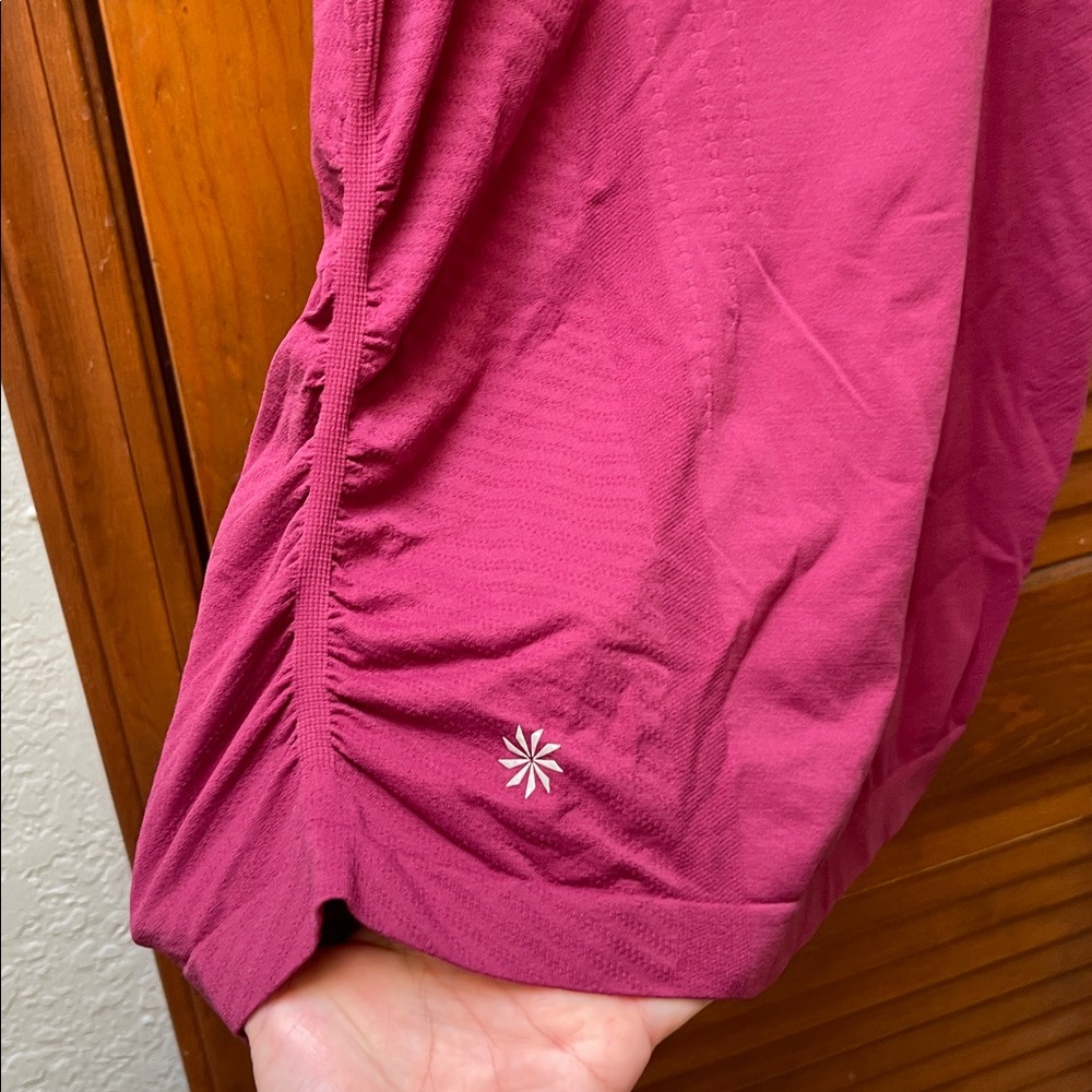 Athleta Women's Ruched Short Sleeve Top XL - Picture 4 of 6